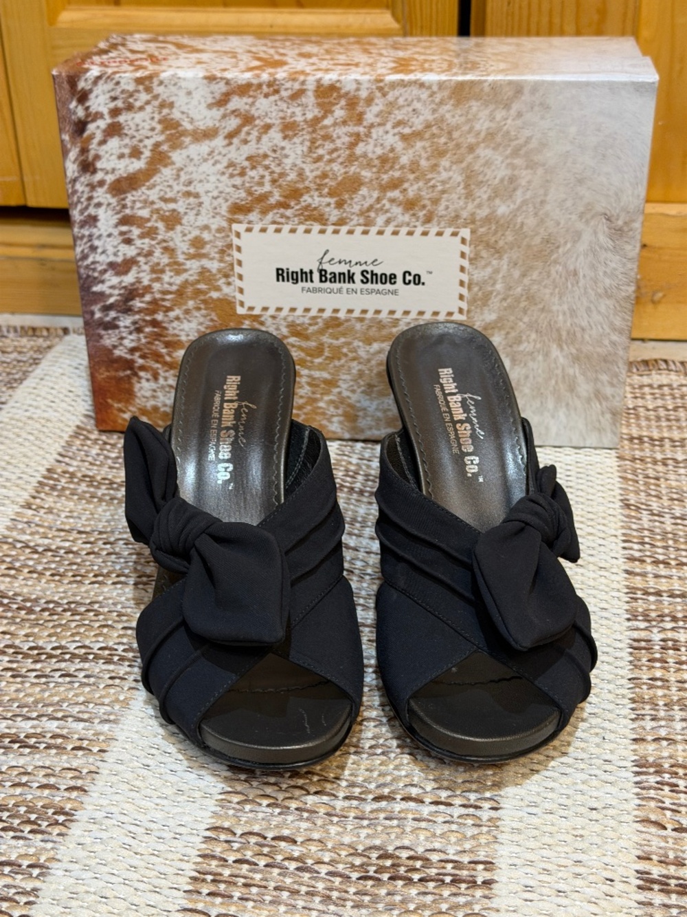 Right Bank Shoe Co. Femme Line Mule Made in Spain Size 9.5